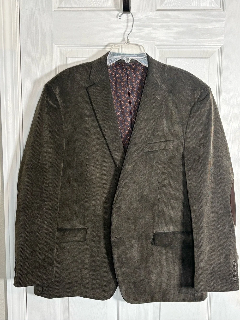 Chaps Dark Olive Corduroy Sport Coat Size 46R